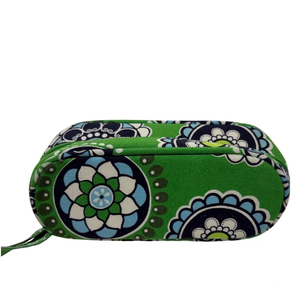 Vera Bradley Green Floral Medallion Quilted Cotton Eyeglass or Pencil Case